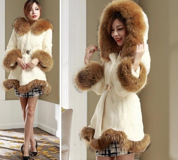 women's fur & faux gamporl 2021 female coat winter mink jacket women fashion imitation raccoon hair hooded outwear overcoat, Black
women's fur & faux gamporl 2021 female coat winter mink jacket women fashion imitation raccoon hair hooded outwear overcoat, Black