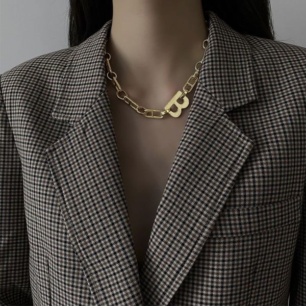 european and american ins net red chains personality exaggerated b letter necklaces wide version clavicle chain simple thick necklace female, Silver
european and american ins net red chains personality exaggerated b letter necklaces wide version clavicle chain simple thick necklace female, Silver