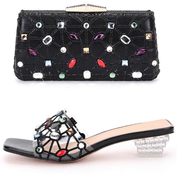 slippers party women's shoes wallet set glittering crystal wedding banquet 2021 italian design, Black
slippers party women's shoes wallet set glittering crystal wedding banquet 2021 italian design, Black