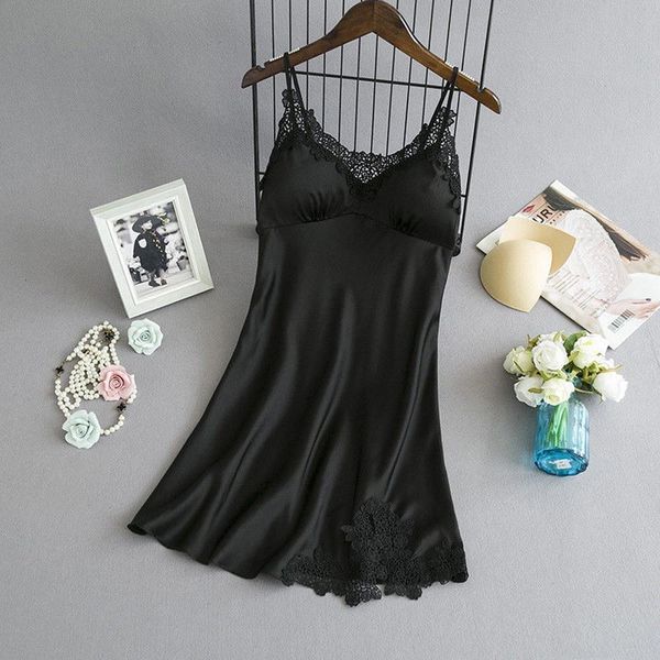 womens sleepwears sleep lingerie silk nightgown summer dress lace night sleepwear women babydoll with chest pad nightwear 20513, Black;red
womens sleepwears sleep lingerie silk nightgown summer dress lace night sleepwear women babydoll with chest pad nightwear 20513, Black;red