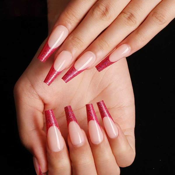 false nails 24pcs long ballerina coffin stiletto artificial french fake full cover nail tips with press glue detachable, Red;gold
false nails 24pcs long ballerina coffin stiletto artificial french fake full cover nail tips with press glue detachable, Red;gold