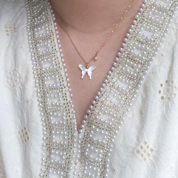 pendant necklaces freshwater pearl mother of shell butterfly necklace for women 18k gold plated stainless steel choker, Silver
pendant necklaces freshwater pearl mother of shell butterfly necklace for women 18k gold plated stainless steel choker, Silver