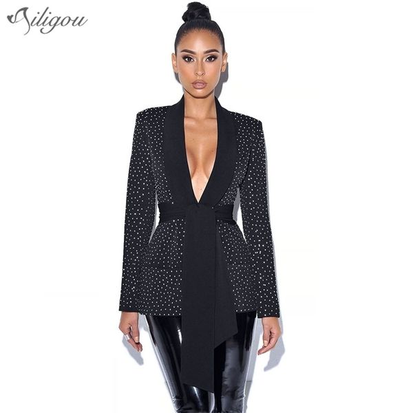 fashion show summer long-sleeved black beaded women's coat celebrity designer nightclub party slim 210525, Black;brown
fashion show summer long-sleeved black beaded women's coat celebrity designer nightclub party slim 210525, Black;brown