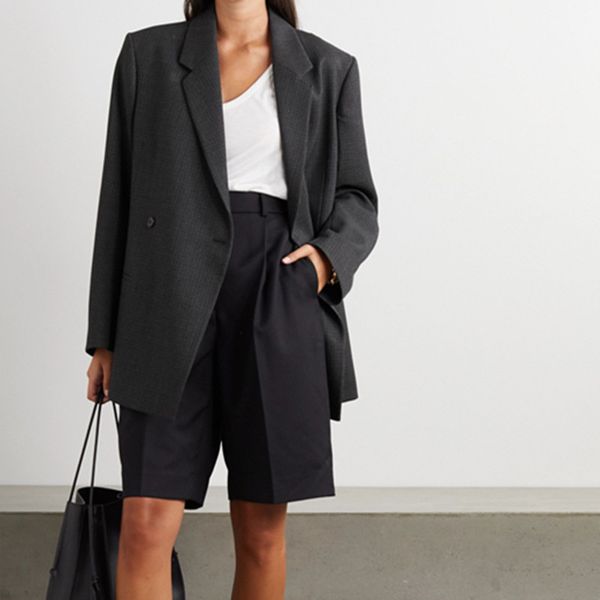 suit women wool blend plaid ol coat 2021 double -breasted office wear notched suit jacket female outwear, White;black 
suit women wool blend plaid ol coat 2021 double -breasted office wear notched suit jacket female outwear, White;black