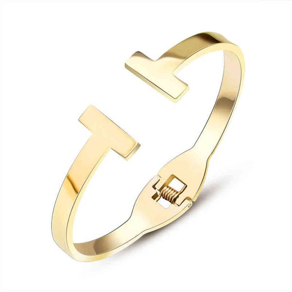 fashion titanium steel rose gold open t-shaped bracelet t home selling tiffy home spring z014, Black
fashion titanium steel rose gold open t-shaped bracelet t home selling tiffy home spring z014, Black