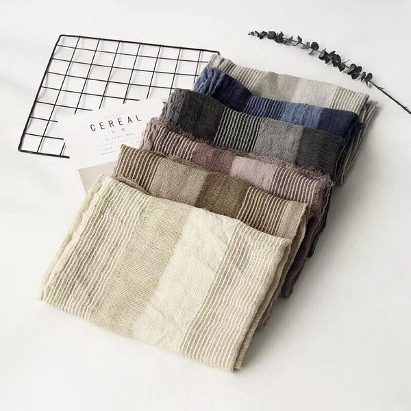scarves solid color striped wrinkled cotton linen women men autumn winter soft warm acrylic scarf shawl wraps bufanda, Blue;gray
scarves solid color striped wrinkled cotton linen women men autumn winter soft warm acrylic scarf shawl wraps bufanda, Blue;gray