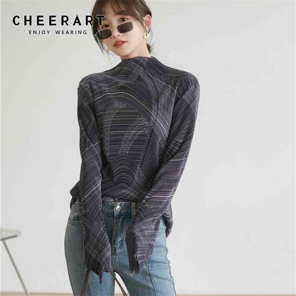 cheerart aurora line long sleeve turtleneck t shirt women fall tshirt designer clothes ladies fashion clothing 210406, White
cheerart aurora line long sleeve turtleneck t shirt women fall tshirt designer clothes ladies fashion clothing 210406, White