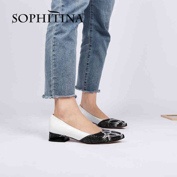 sophitina spring autumn office lady pumps shoes women low heels genuine leather pointed toe comfortable dressing snakeskin pk111 210513, Black
sophitina spring autumn office lady pumps shoes women low heels genuine leather pointed toe comfortable dressing snakeskin pk111 210513, Black
