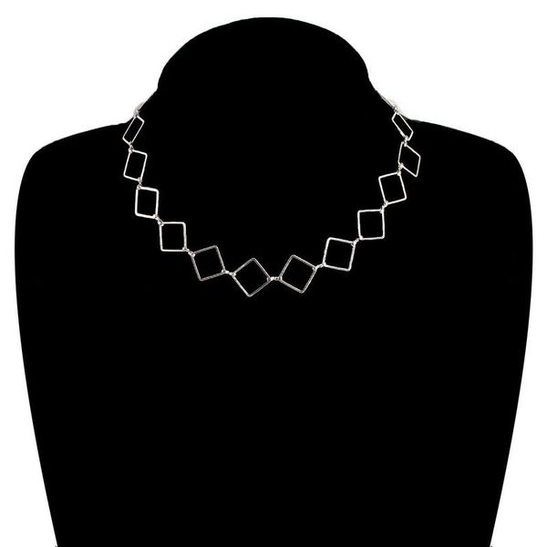 chains square necklace women hollow necklaces woman creative girl clavicle choker simple fashion jewelry ladies trendy metal naszyjnik, Silver
chains square necklace women hollow necklaces woman creative girl clavicle choker simple fashion jewelry ladies trendy metal naszyjnik, Silver
