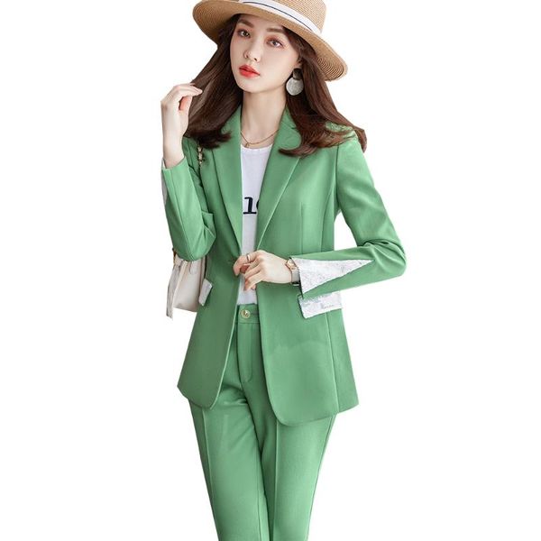 women's two piece pants arrival korean design women fashion pant suit plus size 2 set casual green apricot black blazer coat and trous, White
women's two piece pants arrival korean design women fashion pant suit plus size 2 set casual green apricot black blazer coat and trous, White