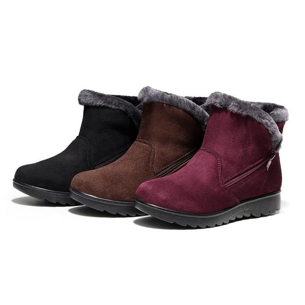 boots flat heel women's leather australia zipper female shoes winter footwear round toe low padded snow large size rubber ladies, Black
boots flat heel women's leather australia zipper female shoes winter footwear round toe low padded snow large size rubber ladies, Black