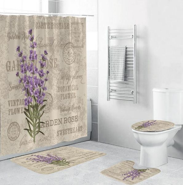 lavender pattern shower curtains beautiful flowers bathroom curtain bath mat set non-slip pedestal rug toilet lid cover mats
lavender pattern shower curtains beautiful flowers bathroom curtain bath mat set non-slip pedestal rug toilet lid cover mats