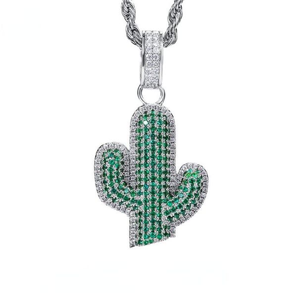 chains european and american micro-inlaid zircon glitter cactus hanging super creative fashion men women hip hop street necklace, Silver
chains european and american micro-inlaid zircon glitter cactus hanging super creative fashion men women hip hop street necklace, Silver