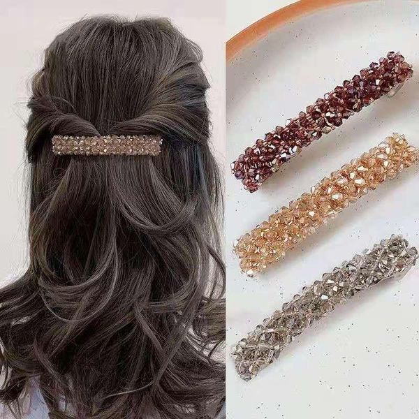 hair clips & barrettes korean version of the internet famous crystal beads clip spring accessories for women chinese hairpin, Golden;silver
hair clips & barrettes korean version of the internet famous crystal beads clip spring accessories for women chinese hairpin, Golden;silver