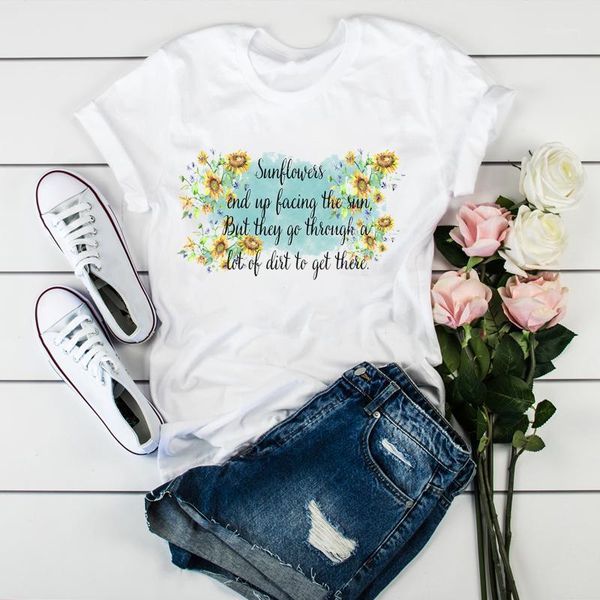 women's t-shirt women sunflower letters short sleeve female lady tumblr t shirt t-shirts ladies womens clothes graphic, White
women's t-shirt women sunflower letters short sleeve female lady tumblr t shirt t-shirts ladies womens clothes graphic, White
