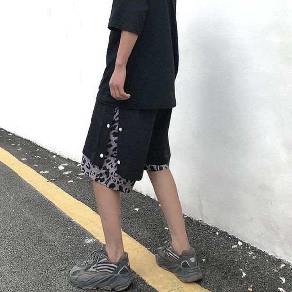 side button leopard streetwear casual shorts for men and women drawstring plus size hip hop oversize loose five point pants men's, White;black
side button leopard streetwear casual shorts for men and women drawstring plus size hip hop oversize loose five point pants men's, White;black