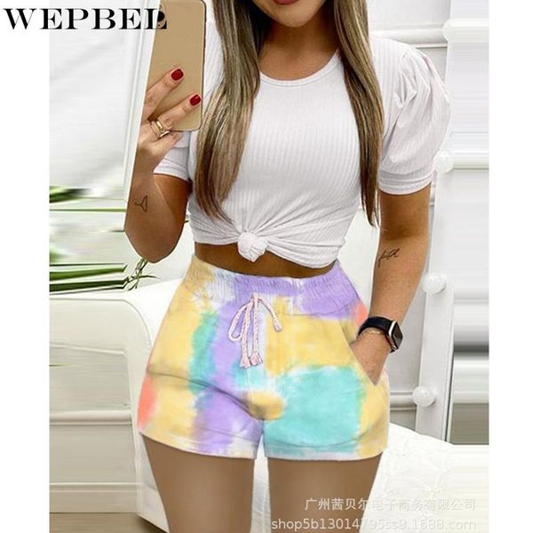 women's tracksuits wepbel slim suit lace up high waist pocket straight shorts + solid color short puff sleeve o-neck t-shirt, Gray
women's tracksuits wepbel slim suit lace up high waist pocket straight shorts + solid color short puff sleeve o-neck t-shirt, Gray