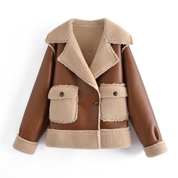 women's jackets fashion winter womens clothes reversible fur integration coat lady pretty outwear, Black;brown
women's jackets fashion winter womens clothes reversible fur integration coat lady pretty outwear, Black;brown