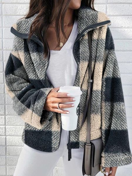 women's jackets autumn winter fleece coat women long sleeve turn down collar zipper jacket female fashion warm coats outerwear, Black;brown
women's jackets autumn winter fleece coat women long sleeve turn down collar zipper jacket female fashion warm coats outerwear, Black;brown