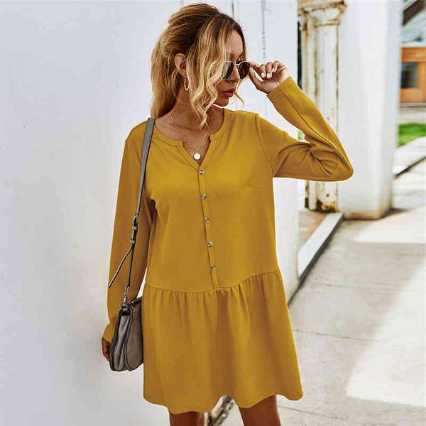 2020 new elegant autumn winter knitted women casual full sleeve button v-neck solid dress female office lady, Black;gray
2020 new elegant autumn winter knitted women casual full sleeve button v-neck solid dress female office lady, Black;gray