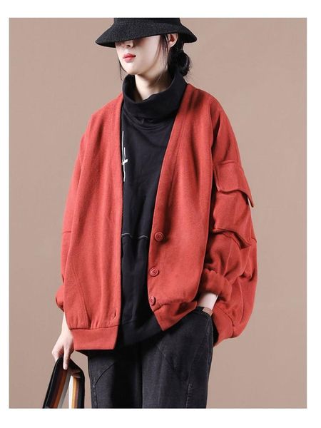 women's jackets autumn women arts style long sleeve loose short coat female casual single breasted big pocket cotton jacket lady vintag, Black;brown
women's jackets autumn women arts style long sleeve loose short coat female casual single breasted big pocket cotton jacket lady vintag, Black;brown