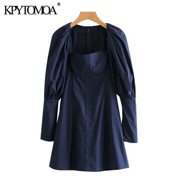 women chic fashion puff sleeve pleated mini dress vintage square collar side zipper female dresses vestidos mujer 210420, Black;gray
women chic fashion puff sleeve pleated mini dress vintage square collar side zipper female dresses vestidos mujer 210420, Black;gray