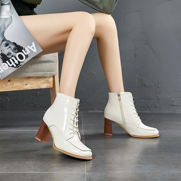 boots square head women 2021 style high heeled women's autumn and winter thick heels short, Black
boots square head women 2021 style high heeled women's autumn and winter thick heels short, Black