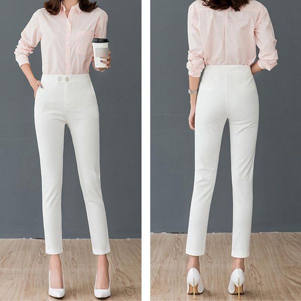 women's pants & capris women autumn suit ladies trousers work feet professional straight small female office lady, Black;white
women's pants & capris women autumn suit ladies trousers work feet professional straight small female office lady, Black;white