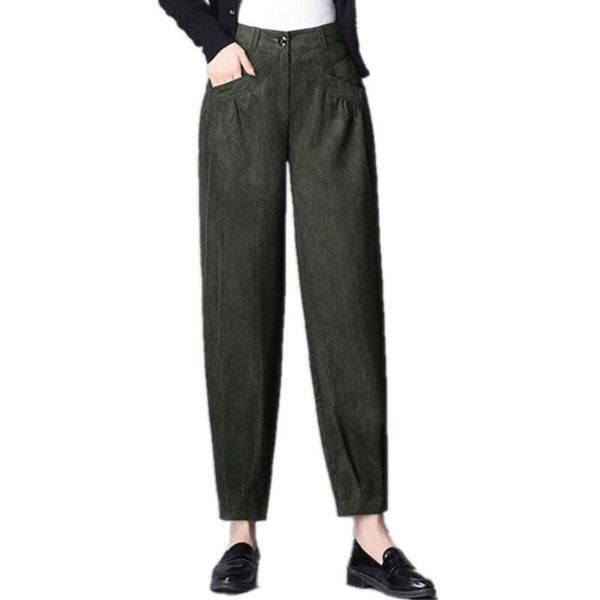 women's pants & capris women corduroy 2021 autumn large size high waist pant casual harem loose bloomers pantalon femme s719, Black;white
women's pants & capris women corduroy 2021 autumn large size high waist pant casual harem loose bloomers pantalon femme s719, Black;white