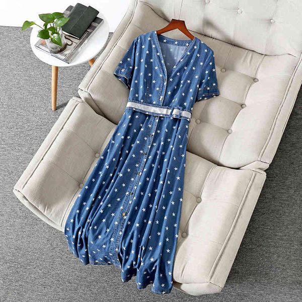 casual dresses summer short sleeve v neck blue stars print belted buttons single-breasted denim dress elegant nj2920418 pta3, Black;gray
casual dresses summer short sleeve v neck blue stars print belted buttons single-breasted denim dress elegant nj2920418 pta3, Black;gray