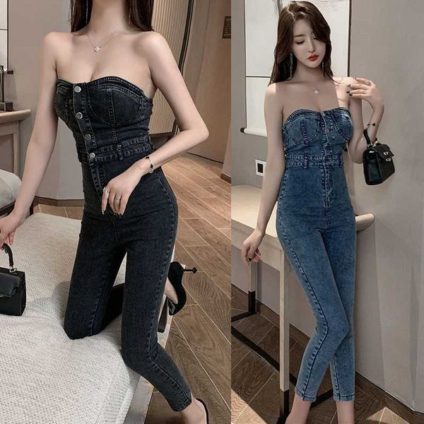 spring autumn fashion women high waist jeans wide leg pants jumpsuit 210531, Black;white
spring autumn fashion women high waist jeans wide leg pants jumpsuit 210531, Black;white
