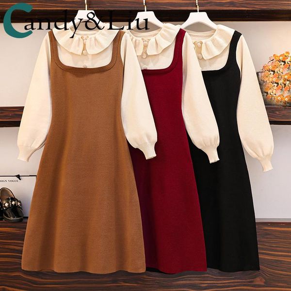women dress spring shirts ruffles collar tank sleeve button decoration fake black vest slim knitted soft jumper vestidos casual dresses, Black;gray
women dress spring shirts ruffles collar tank sleeve button decoration fake black vest slim knitted soft jumper vestidos casual dresses, Black;gray