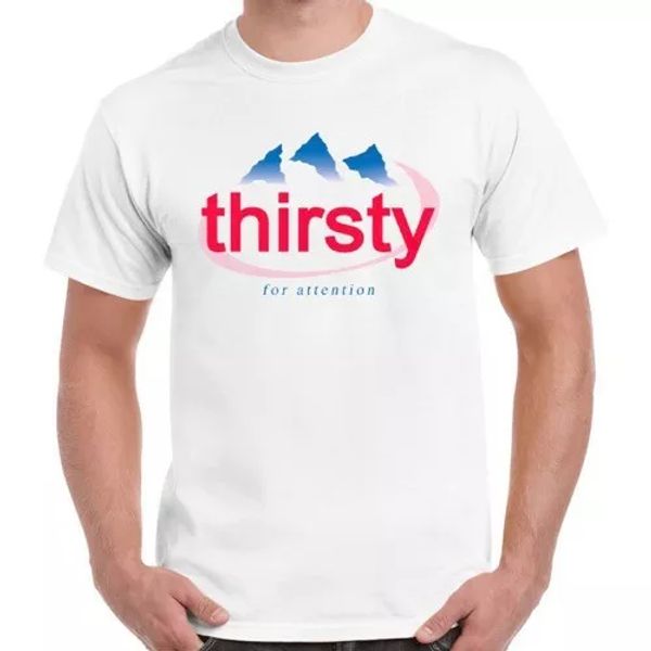 thirsty for attention water bottle funny spring slogan urban retro t shirt 165, White;black
thirsty for attention water bottle funny spring slogan urban retro t shirt 165, White;black