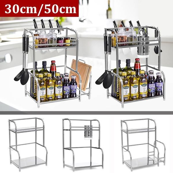 kitchen storage & organization 2 layers spice jar bottle seasoning rack stainless steel decoration organizer shelf home deskracks
kitchen storage & organization 2 layers spice jar bottle seasoning rack stainless steel decoration organizer shelf home deskracks