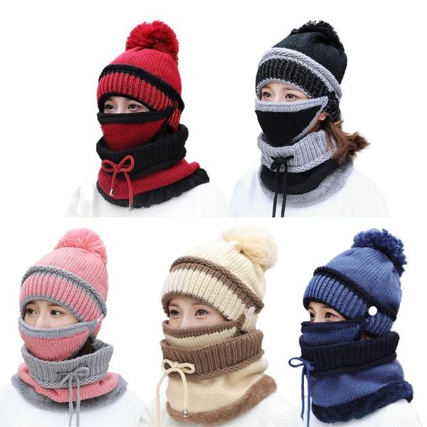 women winter scarf set indoor outdoor soft warm plush breathable beanie hat face cover cycling caps & masks, Black
women winter scarf set indoor outdoor soft warm plush breathable beanie hat face cover cycling caps & masks, Black