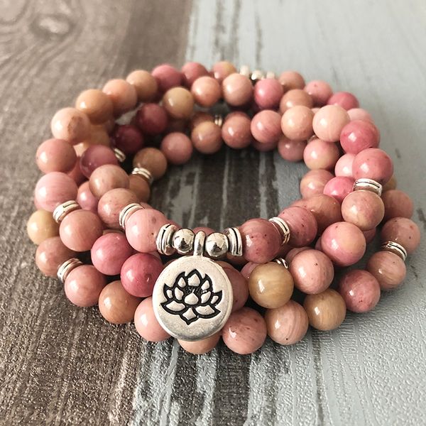 healing stone meditaiton om bracelet and necklace christmas gift yoga jewelry 8mm rhodonite mala for unisex, Black
healing stone meditaiton om bracelet and necklace christmas gift yoga jewelry 8mm rhodonite mala for unisex, Black