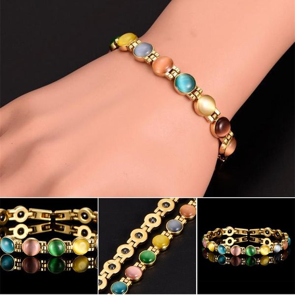 link, chain women's bracelet with colorful crystal stone decor alloy wrist lucky jewelry gift for girls ladies jrdh889, Black
link, chain women's bracelet with colorful crystal stone decor alloy wrist lucky jewelry gift for girls ladies jrdh889, Black