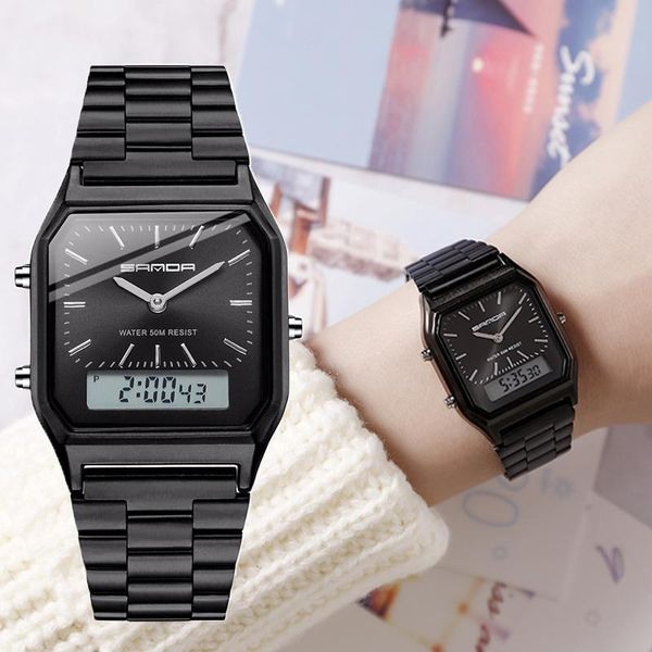 fashion woman watches led alarm waterproof ladies digital watch classic square dial women's bracelet 2021 reloj para mujer wristwatches, Slivery;brown
fashion woman watches led alarm waterproof ladies digital watch classic square dial women's bracelet 2021 reloj para mujer wristwatches, Slivery;brown