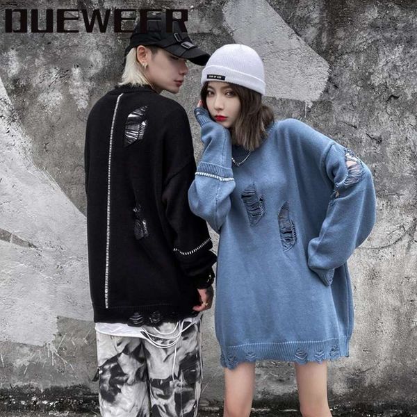 men's dueweer mens ripped sweaters pullovers hip hop distressed autumn winter streetwear loose casual jumpers women sweater h454, White;black
men's dueweer mens ripped sweaters pullovers hip hop distressed autumn winter streetwear loose casual jumpers women sweater h454, White;black