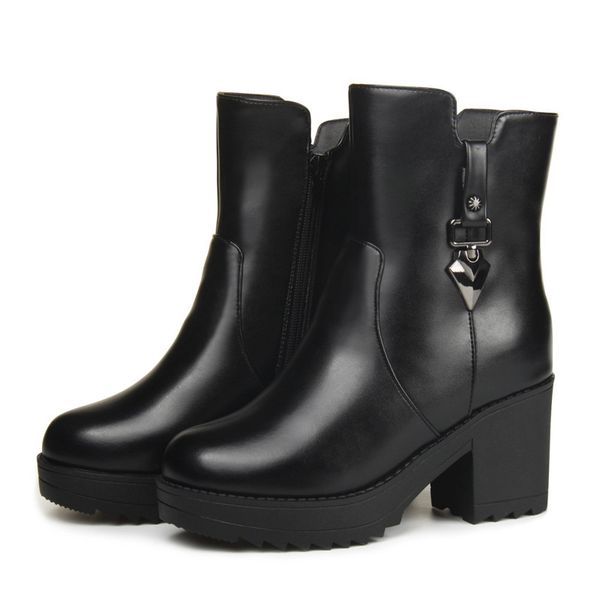 100% cowhide full wool warm winter leather boots snow large size women shoes thick heel non-slip zxrl, Black
100% cowhide full wool warm winter leather boots snow large size women shoes thick heel non-slip zxrl, Black