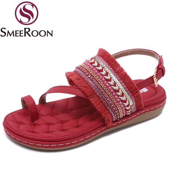 smeeroon big size 35-42 summer sandals buckle ladies shoes flat with comfortable bohemian beach leisure women, Black
smeeroon big size 35-42 summer sandals buckle ladies shoes flat with comfortable bohemian beach leisure women, Black