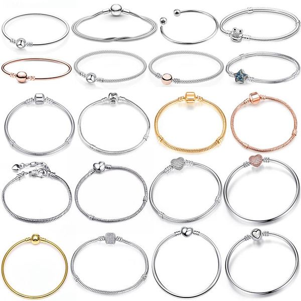 charm bracelets fit original pan diy designer charms for in bulk fashion base snake chains pulsera women beads jewelry making gift, Golden;silver
charm bracelets fit original pan diy designer charms for in bulk fashion base snake chains pulsera women beads jewelry making gift, Golden;silver