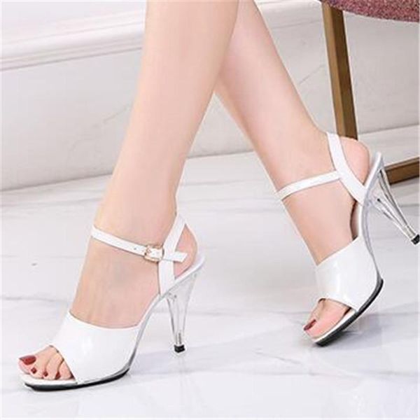 nightclub women's sandals car model shoes high heels 7/10cm fine heel transparent crystal elegant catwalk, Black
nightclub women's sandals car model shoes high heels 7/10cm fine heel transparent crystal elegant catwalk, Black
