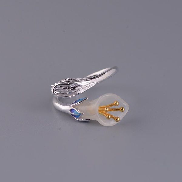 silver ring flower jade adjustable 100% original real s925 solid rings for women jewelry fine romantic gold color cluster, Golden;silver
silver ring flower jade adjustable 100% original real s925 solid rings for women jewelry fine romantic gold color cluster, Golden;silver