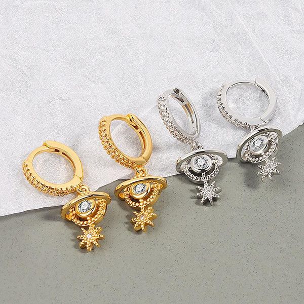 hoop & huggie exquisite earrings for women light luxury galaxy zircon pendant personality creative fashion romantic jewelry, Golden;silver
hoop & huggie exquisite earrings for women light luxury galaxy zircon pendant personality creative fashion romantic jewelry, Golden;silver