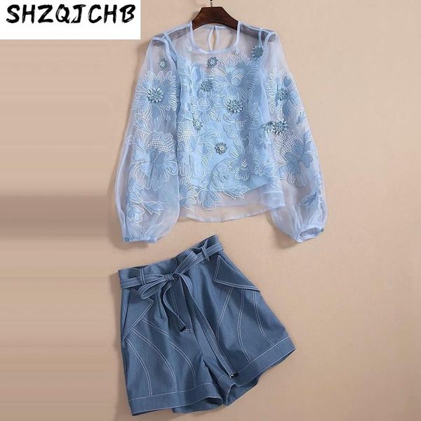 women's t-shirt jchb 2021 high end embroidered shorts three piece suit, White
women's t-shirt jchb 2021 high end embroidered shorts three piece suit, White