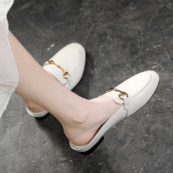 leather baotou slippers outer wear for early autumn of 2021 new all-match flat-bottomed lazy half-drag large size women's shoes, Black
leather baotou slippers outer wear for early autumn of 2021 new all-match flat-bottomed lazy half-drag large size women's shoes, Black