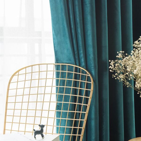 nordic simple solid color window curtains luxury teal velvet curtain for bedroom and living room & drapes
nordic simple solid color window curtains luxury teal velvet curtain for bedroom and living room & drapes
