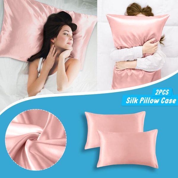 2pcs pure imitation silk satin pillowcase comfortable for bed single supplies (20x26 inches) pillow case
2pcs pure imitation silk satin pillowcase comfortable for bed single supplies (20x26 inches) pillow case