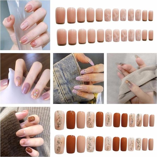 24pcs/set false ballerina natural transparent coffin fake nails manicure for extension protection nail art, Red;gold
24pcs/set false ballerina natural transparent coffin fake nails manicure for extension protection nail art, Red;gold